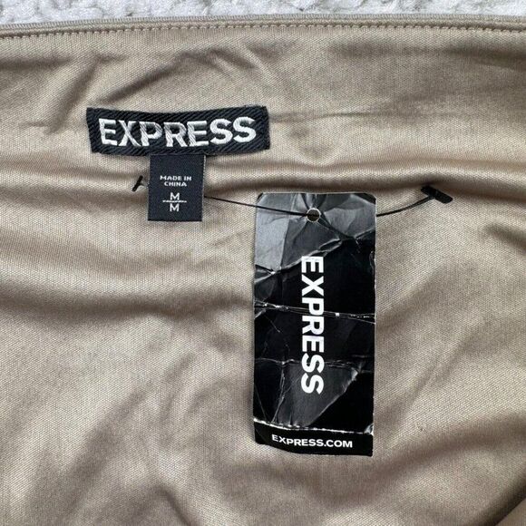 Express Aztec Sequin Stretch Skirt Gray Neon Green NEW - Picture 4 of 8